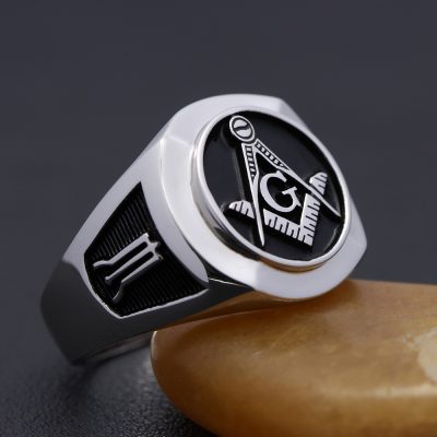 Master Mason Symbol G Templar Freemasonry Sterling Silver Ring - Custom ...