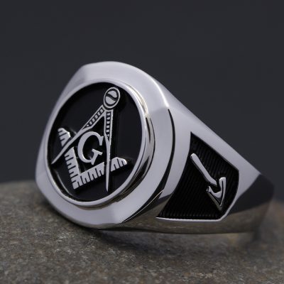 Master Mason Symbol G Templar Freemasonry Sterling Silver Ring - Custom ...