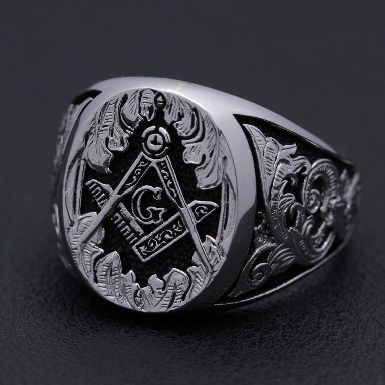 Masonic Signet Master Mason Symbol G Templar Freemasonry Hand engraved ...