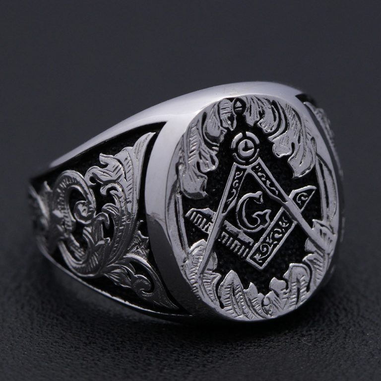 Masonic Signet Master Mason Symbol G Templar Freemasonry Hand engraved ...