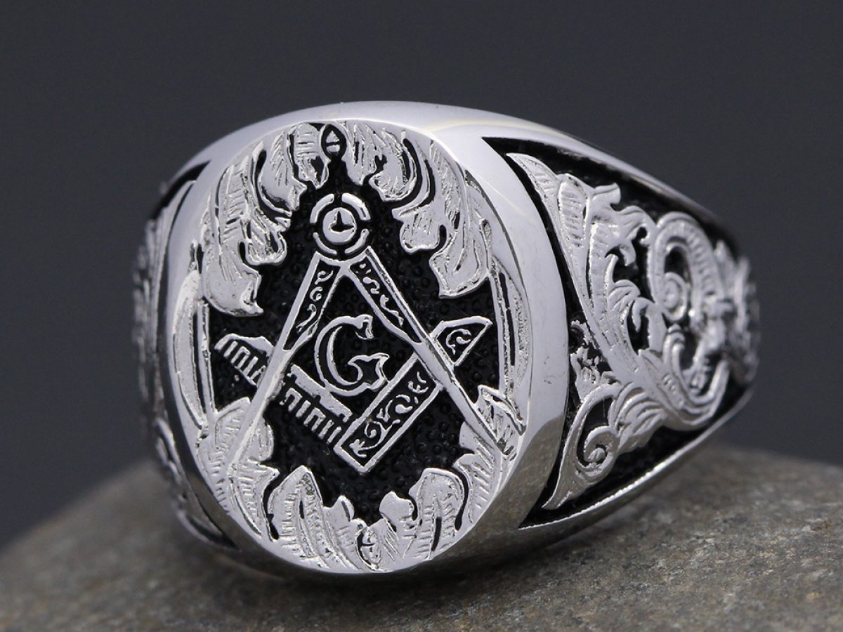 Masonic Ring Men Signet Silver Rings Freemason Ring Master Mason Ring G —  Discovered