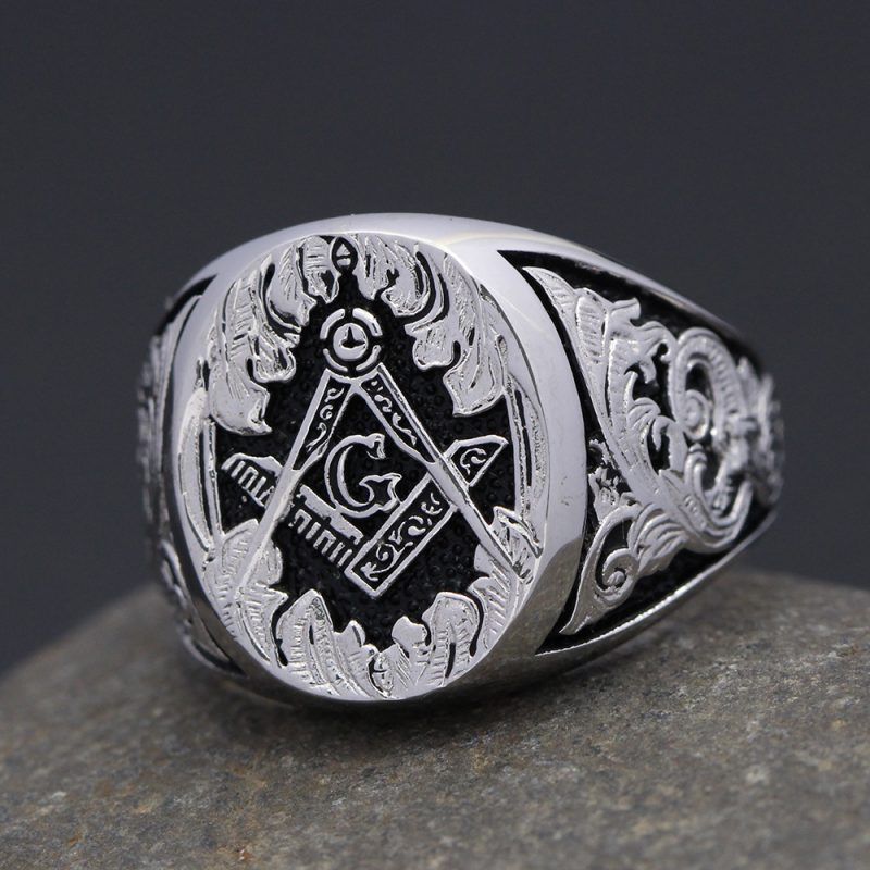Masonic Signet Master Mason Symbol G Templar Freemasonry Hand engraved ...