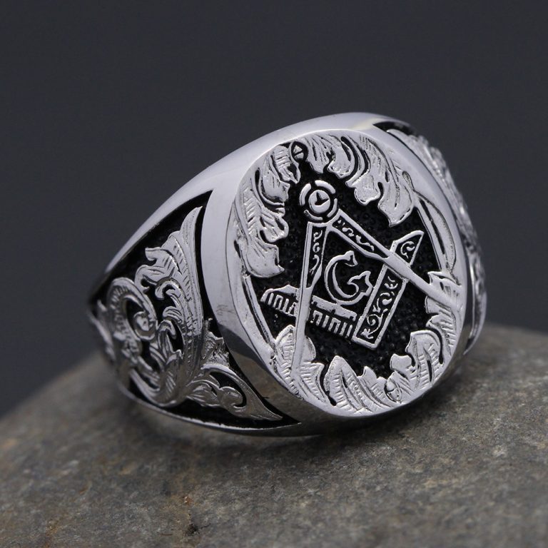 Masonic Signet Master Mason Symbol G Templar Freemasonry Hand engraved ...