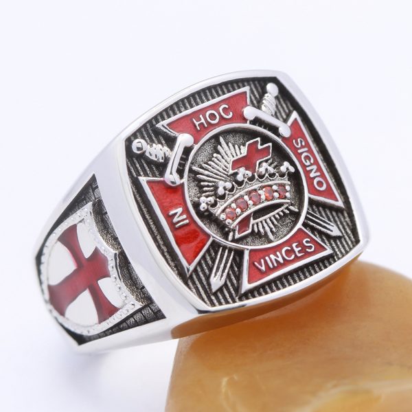 Knights Templar In Hoc Signo Vinces Freemasons Masonic Sterling Silver ...