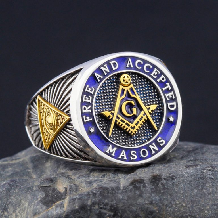 Free and Accepted Masons Blue Lodge Freemason Masonic 925 Sterling ...